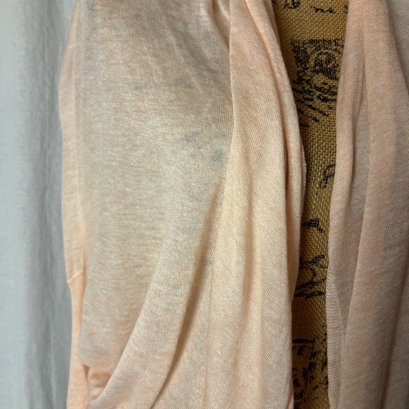 Eileen Fisher  Tencel Merino Long Cocoon Cardigan Medium Peach Lightweight XS - Picture 5 of 8